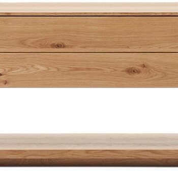 Tv-bord Skænk Kave Home Alguema Natur   Mdf Og Egetræ 200x40x51 Cm
