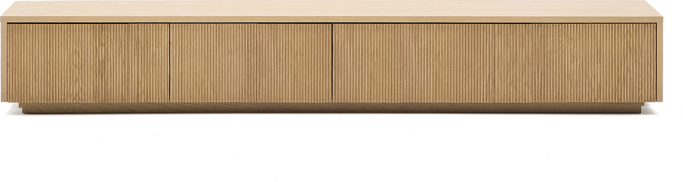 Tv-bord Tv-møbel Kave Home Helvine 200 40 30 Cm Natur Egetræsfinér