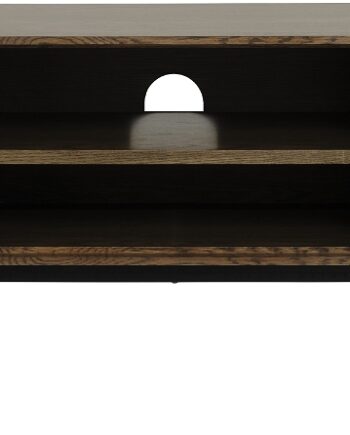 Tv-bord Tv-møbel Nordique Design Modica 180 Cm Egetræ Og Sort Metal   Minimalistisk Opbevaring