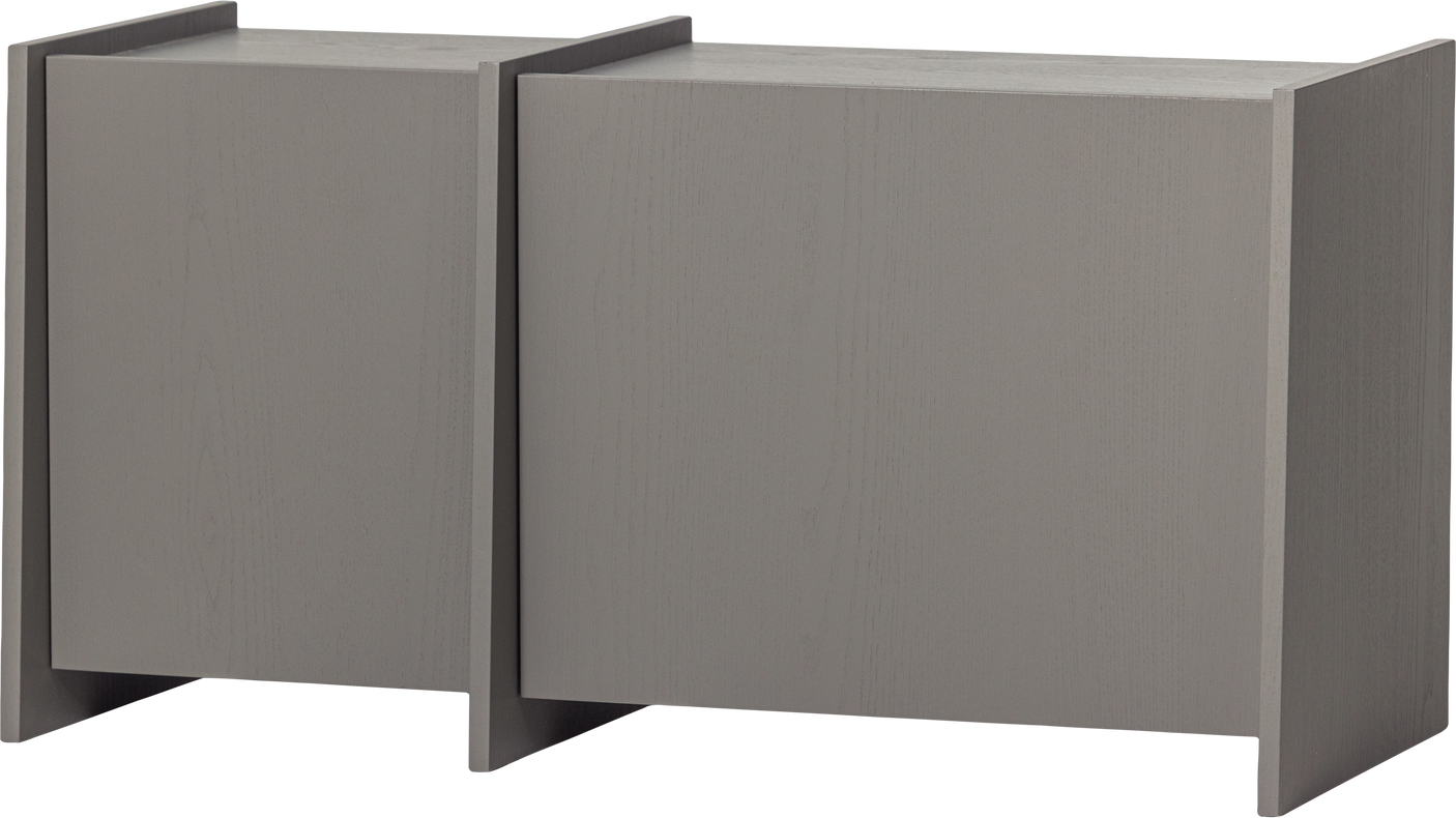 Tv-bord Tv-møbel Woood Brock Varmgrå Askefinér Hylder H53xb102xd44 Cm Fsc