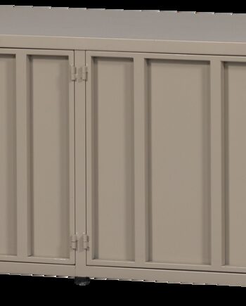 Tv-bord Tv-møbel Woood Collection Flødefarvet Pulverlakeret Metal 160 Cm    Skabe