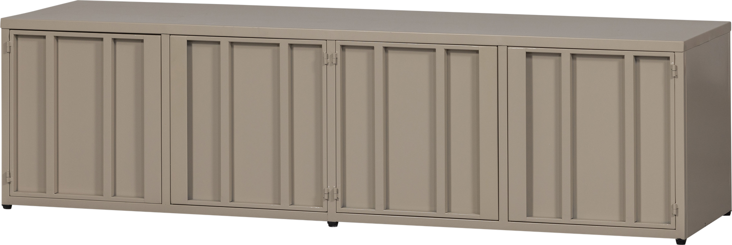 Tv-bord Tv-møbel Woood Collection Flødefarvet Pulverlakeret Metal 160 Cm Skabe
