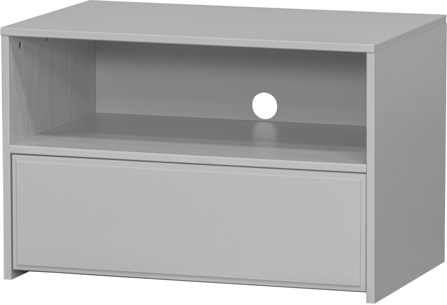 Tv-bord Tv-møbel Woood Collection Gråt Fsc-certificeret Slibet Fyrretræ H46xb70xd44 Cm