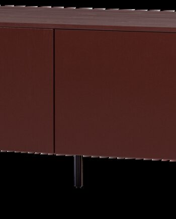 Tv-bord   Tv-møbel Woood Gunnar Bordeauxrød Lak   Fyrretræ 200 Cm   Låger   Hylder Fsc