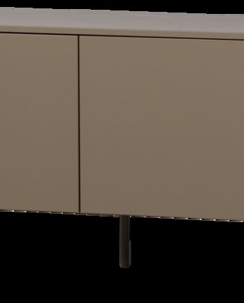 Tv-bord   Tv-møbel Woood Gunnar 200 Cm  Slebet Fyrretræ Mat Lak  Mudbrun    Låger  Opbevaring  Fsc Mix