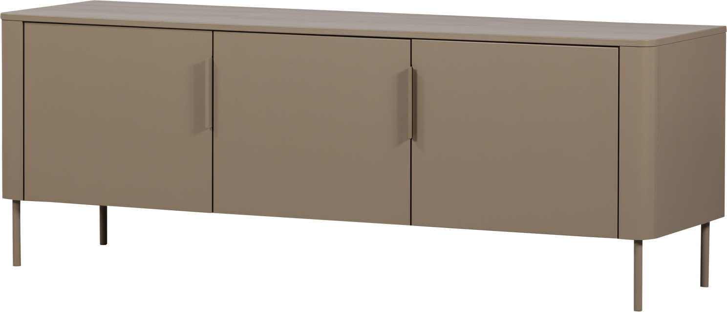 Tv-bord Tv-møbel Woood Gunnar Mud-finish Fsc-certificeret Fyrretræ 154x44x56 Cm Låger