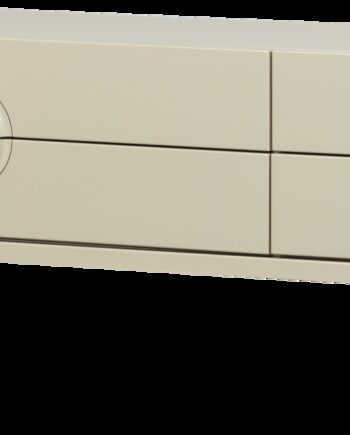Tv-bord   Tv-møbel Woood Merge  Retro Gråt Eukalyptustræ Med Metalben    Skuffer  B160xd44xh57 Cm