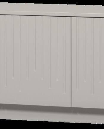 Tv-bord   Tv-møbel Woood Pencil Mist Fsc Fyrretræ 180 Cm Med Udskårne Låger Og Kabelåbning