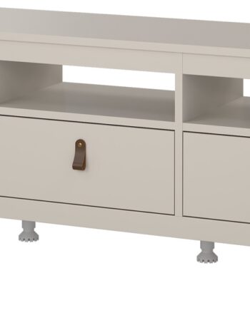 Tv-bord Vesterholm Lunor Kashmir 151ã 38 Cm Vægmonteret Med Ben   åbne Hylder   Skuffer Lædergreb Fsc