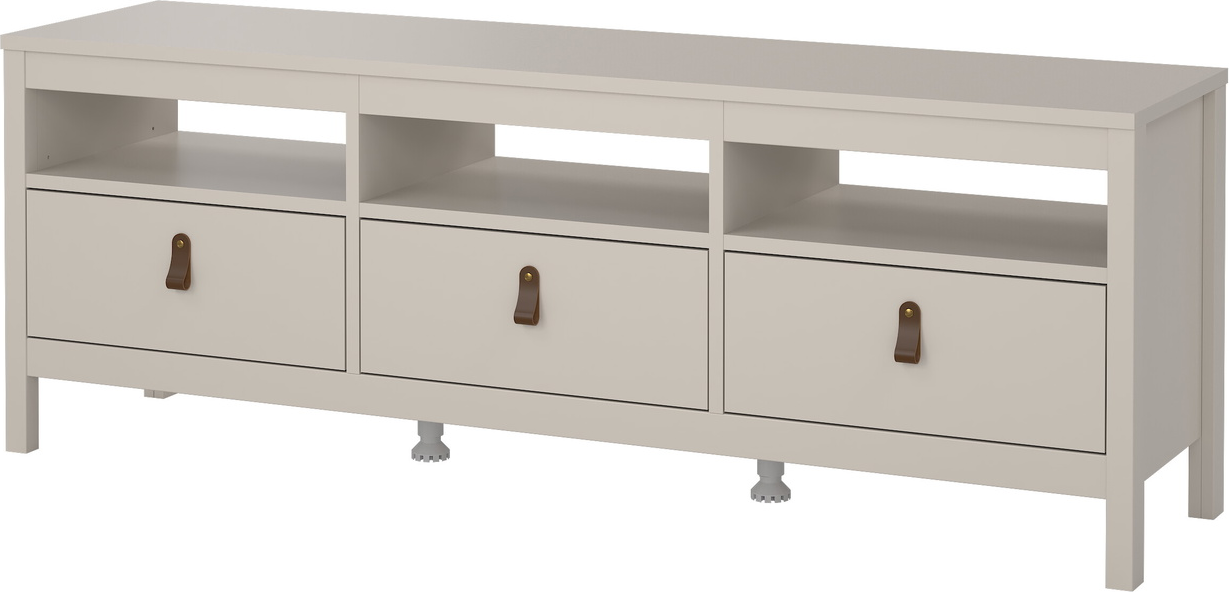 Tv-bord Vesterholm Lunor Kashmir 151ã 38 Cm Vægmonteret Med Ben åbne Hylder Skuffer Lædergreb Fsc