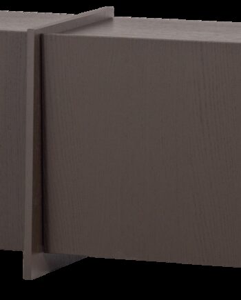 Tv-bord Woood Brock   Midtbrun Askefinér 102x44x53 Cm    Hylder  Kabelgennemføring  Fsc-certificeret