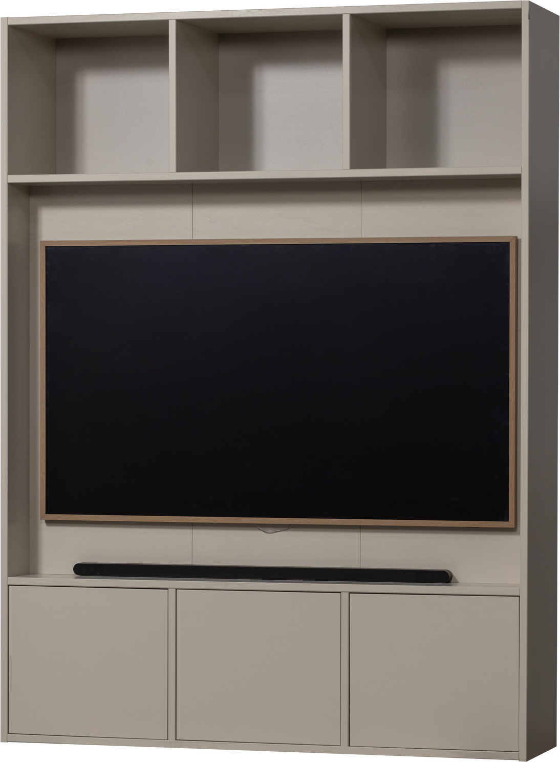 Tv-bord Woood Meggy Beige Slebet Fyrretræ Fsc Push-to-open Opbevaring Til Tv Op Til 65 Tommer