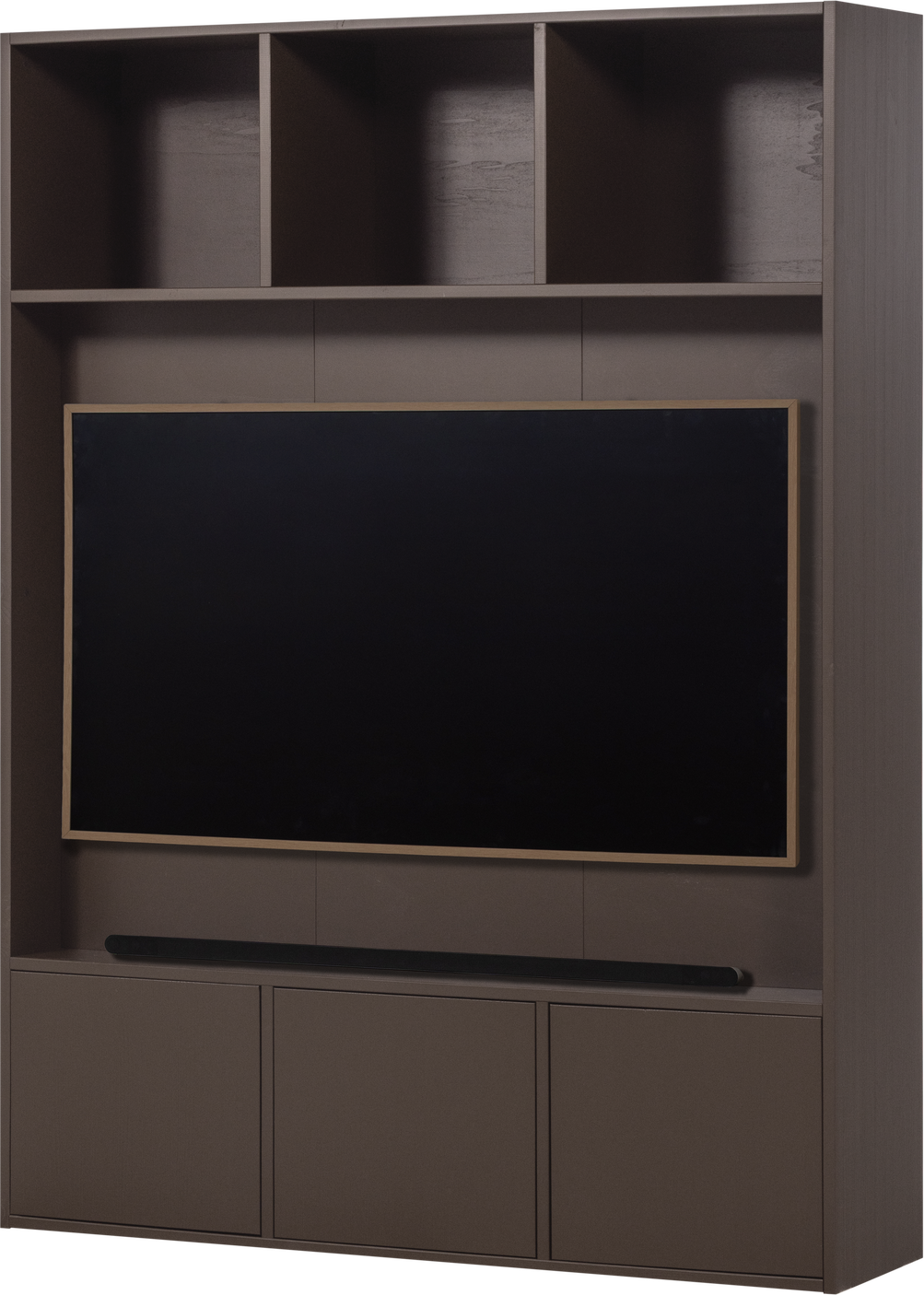 Tv-bord Woood Meggy Brun Fyrretræ Push-to-open åbne Rum Kan Stå Hænge Fsc H215 B160 D40