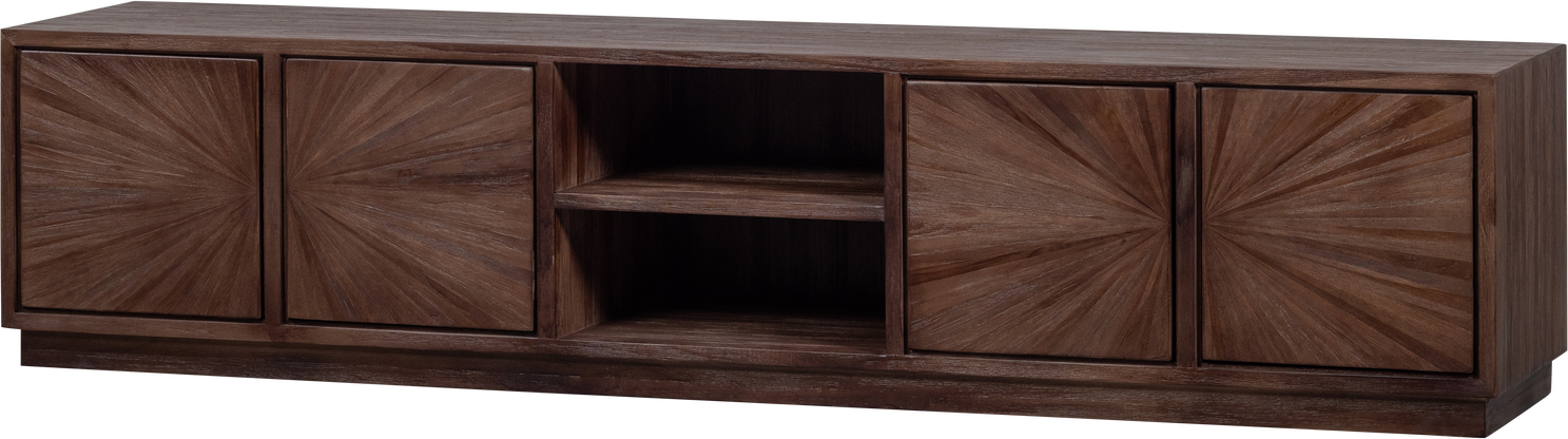Tv-bord Woood Sun Mediebord   Genanvendt Teak  Brun  200 Cm Bredt