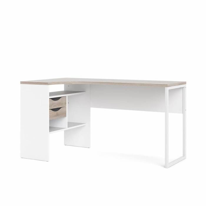 Tvilum Function Plus Hjørneskrivebord 145 Cm Hvid   Trøffel  : Erling Christensen Møbler