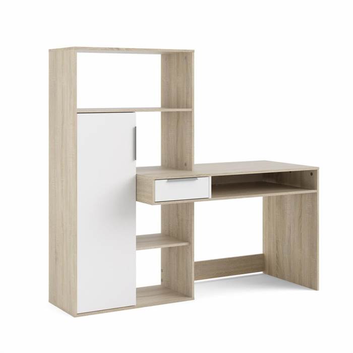 Tvilum Function Plus Skrivebord Eg Struktur   Hvid  : Erling Christensen Møbler