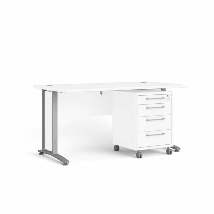 Tvilum Prima Komb  Skrivebord 150 Cm Hvid   Metal  : Erling Christensen Møbler