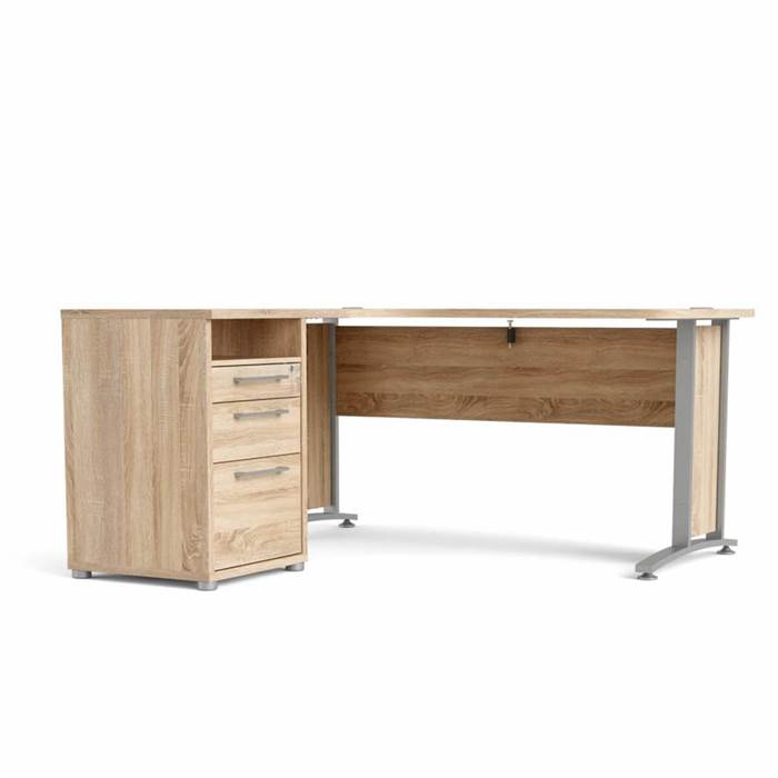 Tvilum Prima Komb  Skrivebord 159   150 Cm Eg   Metal  : Erling Christensen Møbler