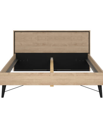 Tvilum Ry Sengeramme     Sengegavl Og Lamelbund Natur Folie Melamin Og Træ  160x200