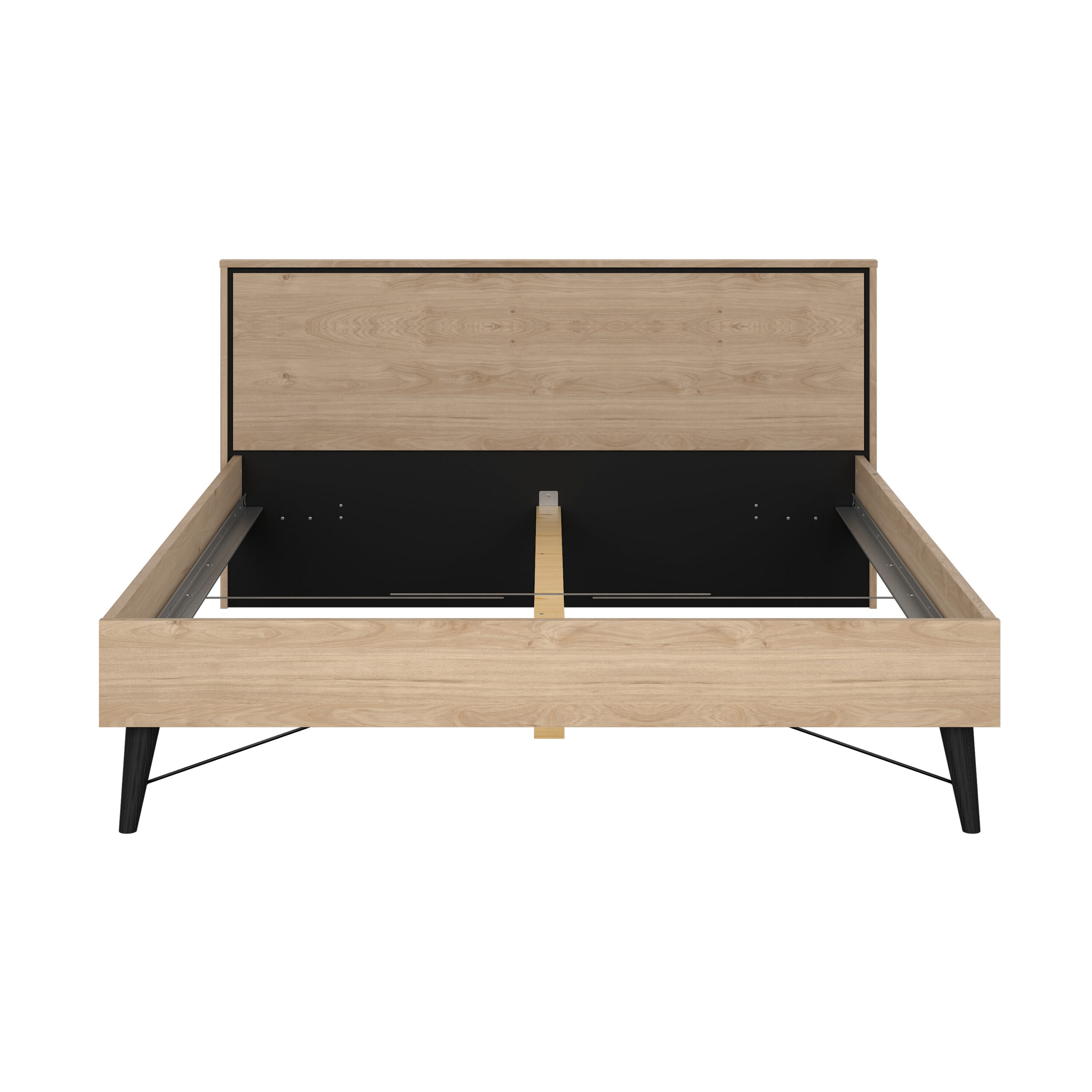 Tvilum Ry Sengeramme Sengegavl Og Lamelbund Natur Folie Melamin Og Træ 160x200