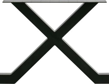 Udendørs Bordstel Woood Tablo Sort Stål Understel Til Picnicbord H70ã B13ã L142 Cm