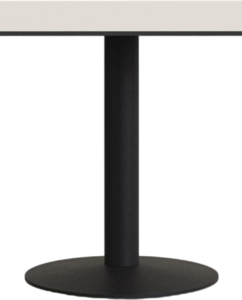 Udendørs Cafébord Kave Home Tiaret 68x68x73 Cm Stål Højtrykslaminat Hvid Sort