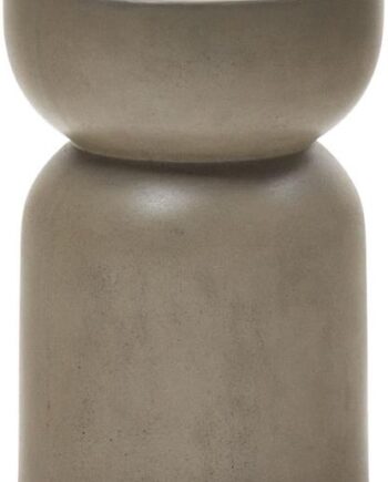 Udendørs Cement Sidebord Kave Home Garbet 32x32x46 Cm Grå