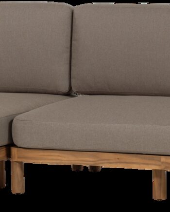 Udendørs Hjørnesofa Woood Collection  Fsc-akacietræ  Sand Udendørspolstring Uv-bestandig  Fugtafvisende  H83ã B300ã D100 Cm  Venstrevendt