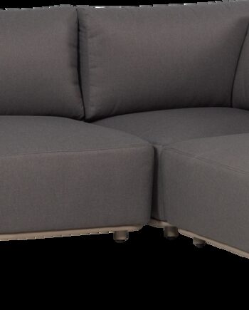 Udendørs Hjørnesofa Woood Collection Loungesæt  Brun  269x269 Cm  Metalstel Med Polyesterreb  Olefin Hynder  Uv- Og Fugtbestandig
