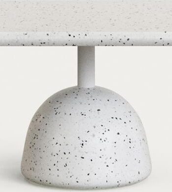 Udendørs Kaffebord Kave Home Saura   Hvid Terrazzo 48   48 Cm