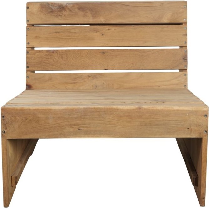 Udendørs Loungestol House Doctor Woodie Teaktræ Natur H66ã B60ã L70 Cm Havestol