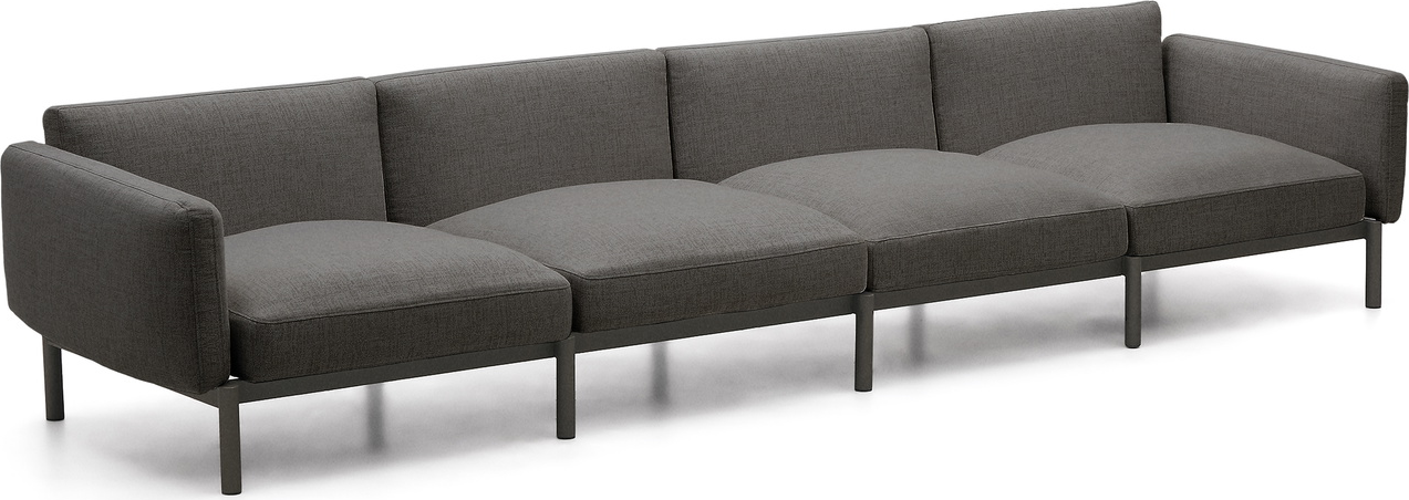 Udendørs Modulsofa -personers Kave Home Sorells Grafit Aluminium