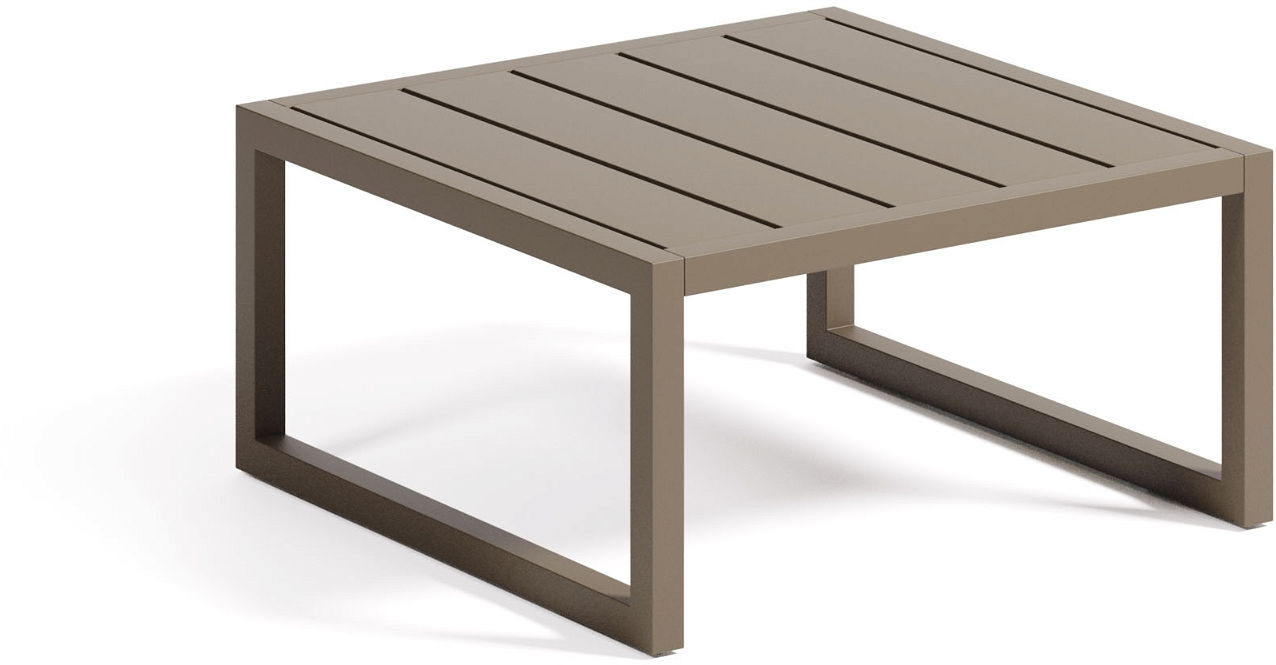 Udendørs Sidebord Kave Home Comova Grøn Aluminium 60x60x30 Cm
