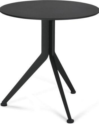 Udendørs Sidebord Sofabord Spinder Design Daley ø38    H45 Cm Sortlakeret Stål Med Opbevaringshylde
