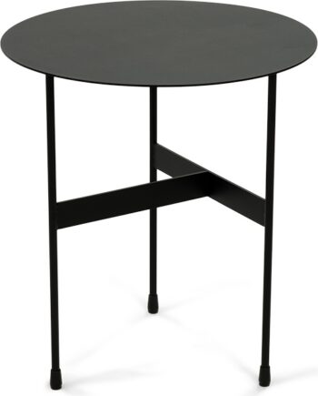 Udendørs Sidebord Spinder Design Mira Mat Sort Stål ø45   H50 Cm
