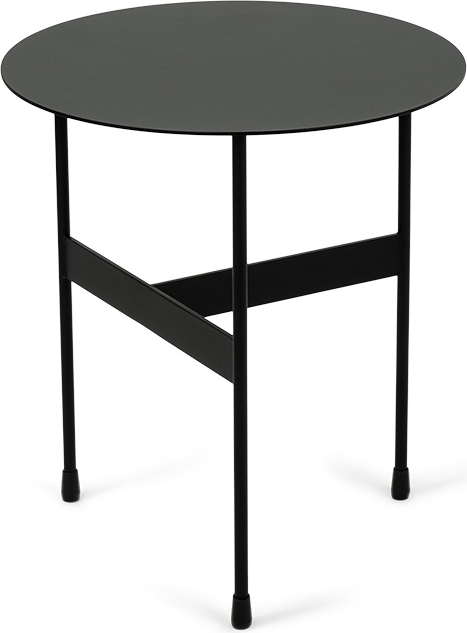 Udendørs Sidebord Spinder Design Mira Sort Stål ø40ã H45 Cm