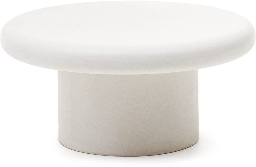 Udendørs Sofabord Kave Home Addaia Hvid Fibercement 90x90 Cm Moderne Nordisk Design