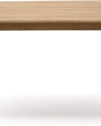 Udendørs Spisebord Kave Home Sori   Massivt Akacietræ 140x140 Cm Børstet Finish Uv-resistent Brun