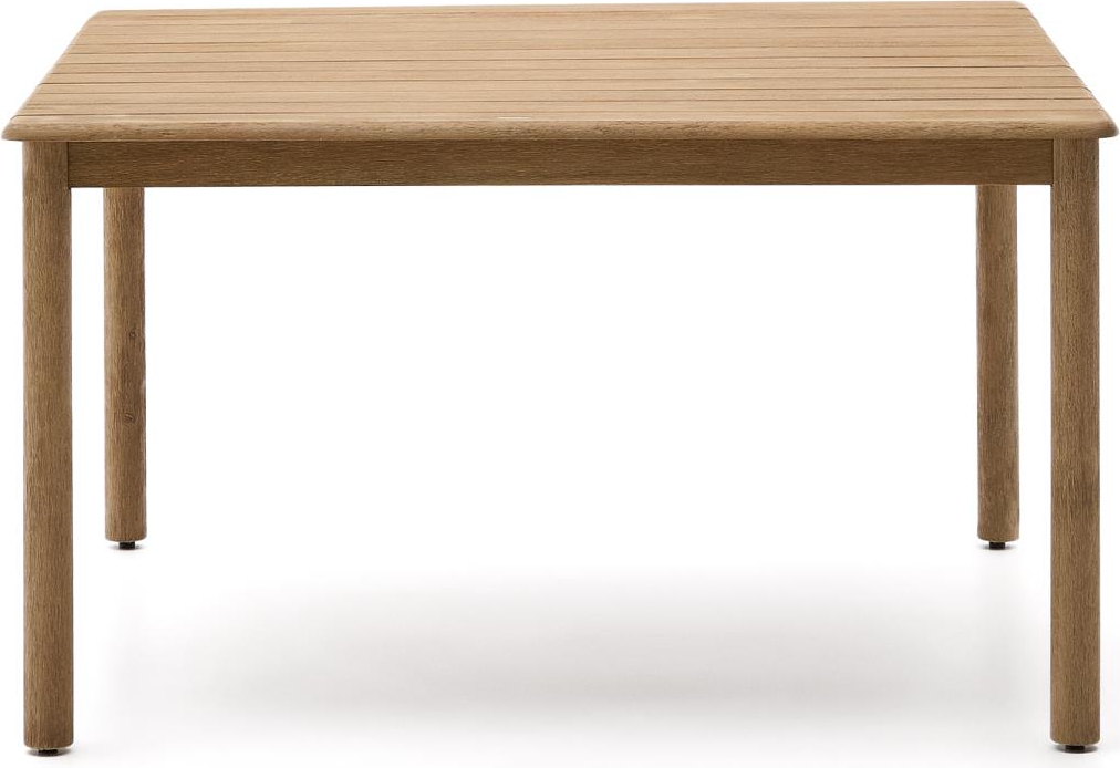 Udendørs Spisebord Kave Home Sori   Massivt Akacietræ 140x140 Cm Børstet Finish Uv-resistent Brun