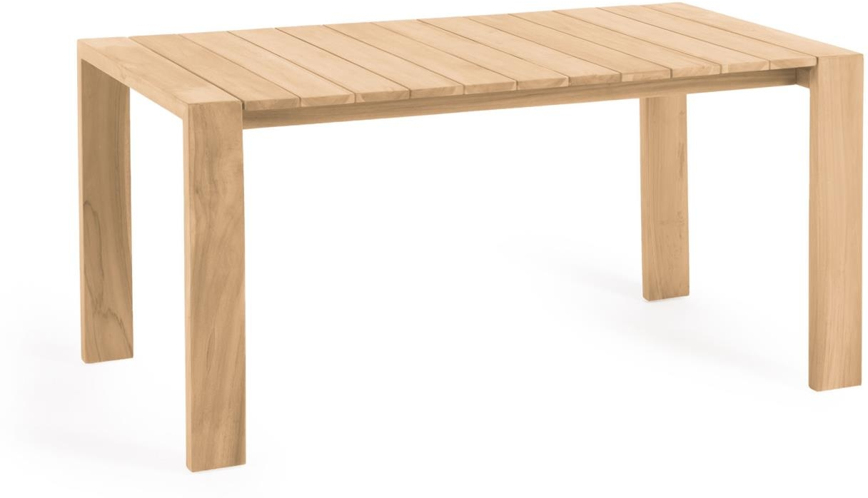 Udendørs Spisebord Kave Home Victoire Teak Natur 200x100 Cm Rustik Kolonial Bæredygtigt