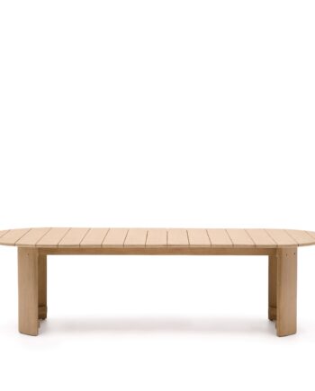 Udendørs Spisebord Kave Home Xoriguer Ovalt Massivt Eucalyptus Træ 280x110 Cm