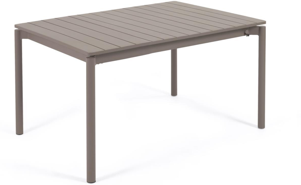 Udendørs Spisebord Med Udtræk Kave Home Zaltana Moderne Nordisk Design 200-260 Cm Pulverlakeret Aluminium Natur