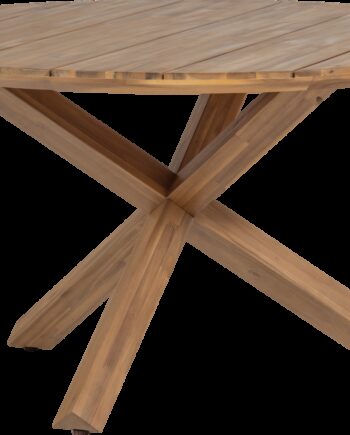 Udendørs Spisebord Woood Collection  Rundt Akacietræ ø135 Cm  Trebenet Design  Fsc  Natur