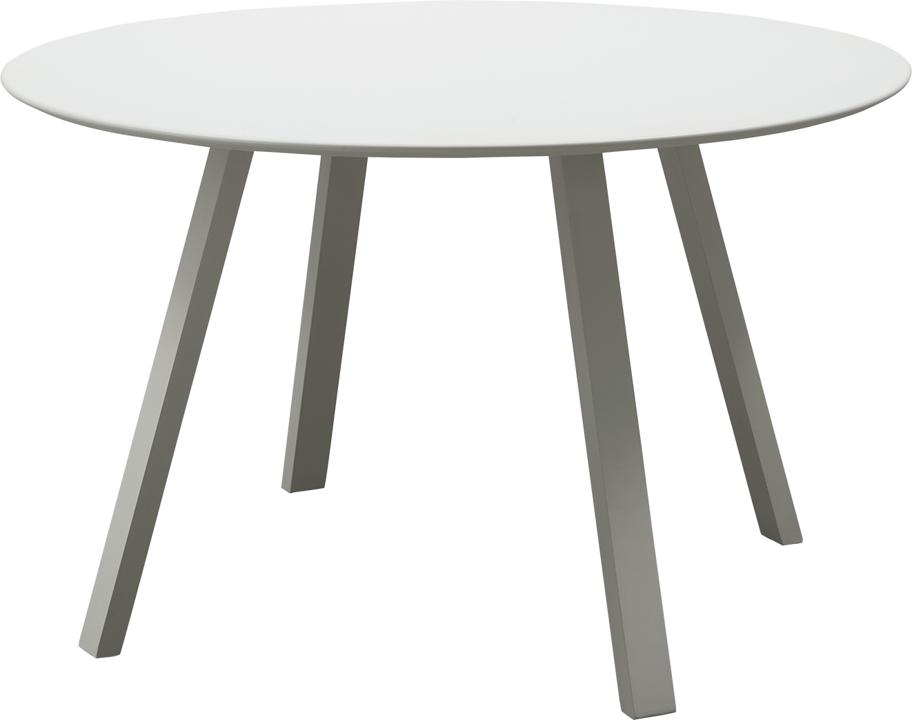 Udendørs Spisebord Woood Collection Rundt Havebord Korrosionshæmmende Aluminium Mist ø120 Cm