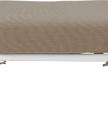 Udendørs Taburet Creative Collection Cia   Hvidt Metal Med Vandafvisende Reb  Aftagelig Pude Og Frostsikker H40xb40xl50