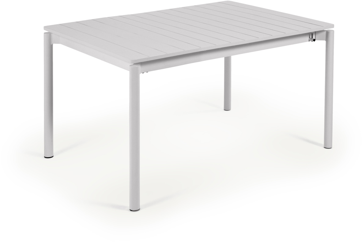 Udendørs Udvideligt Spisebord Kave Home Zaltana Pulverlakeret Aluminium Ekru 140-200x90 Cm