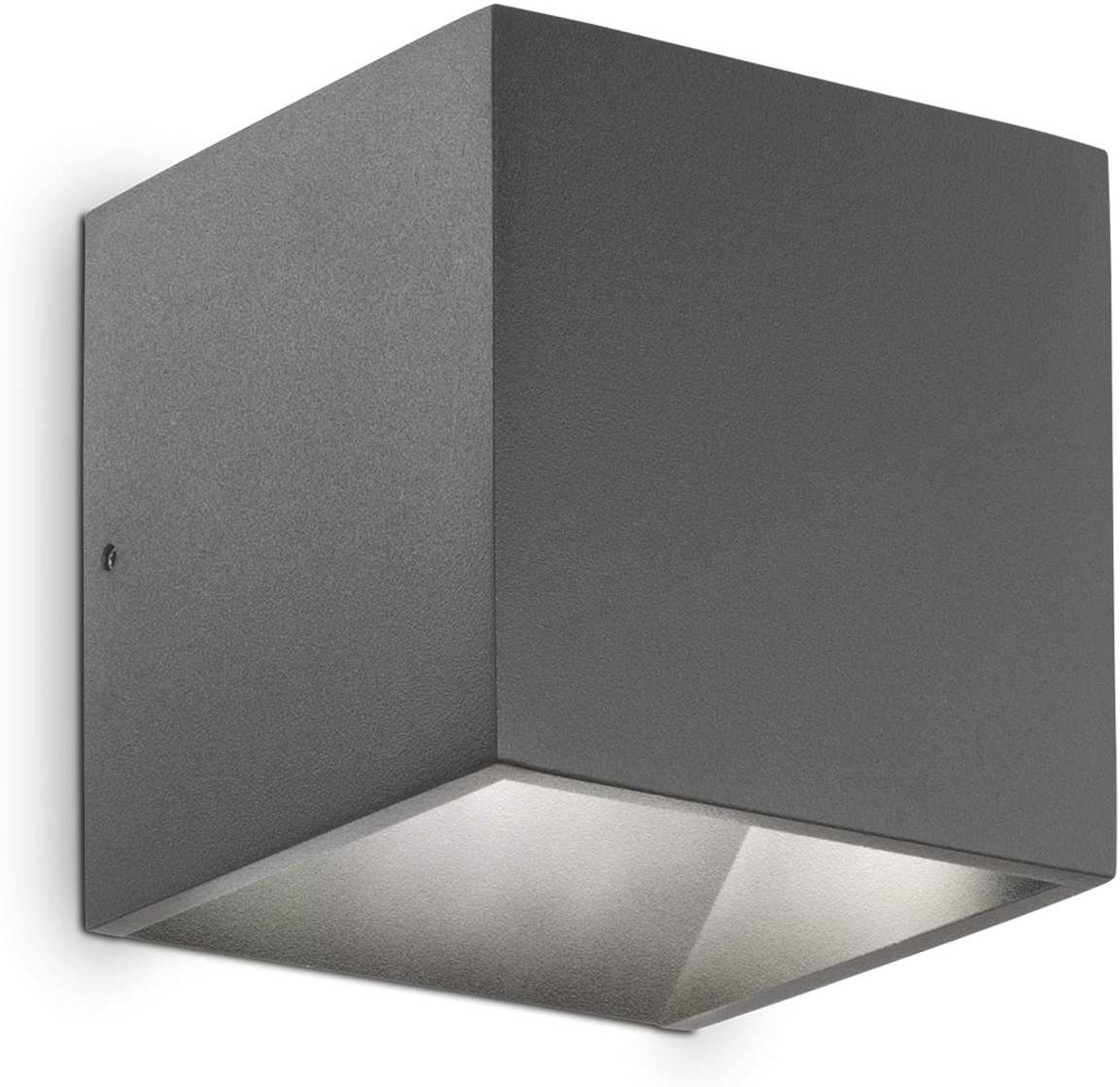 Udendørs Væglampe Ideal Lux Rubik Antracit Led 9w 630 Lm 3000 Ip44 10ã 10ã 10 Cm