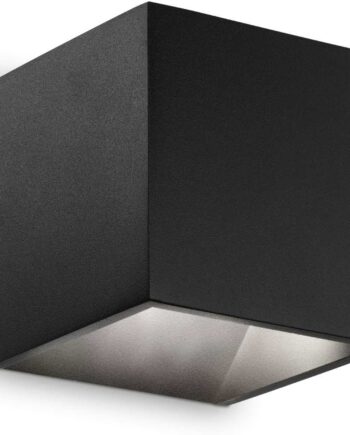 Udendørs Væglampe Ideal Lux Rubik Led Sort Ip54 9w 3000k