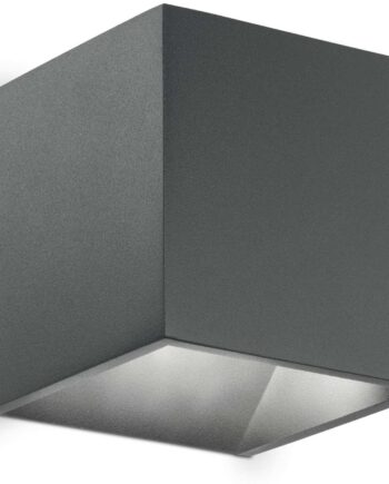 Udendørs Væglampe Ideal Lux Rubik Led 9w Antracit Ip44 670 Lm