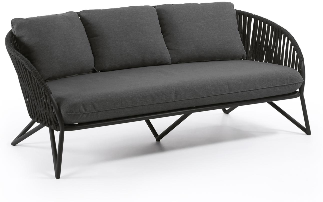 Udendørs  -personers Lounge Sofa Kave Home Branzie Sort L180ã D90ã H77 Cm